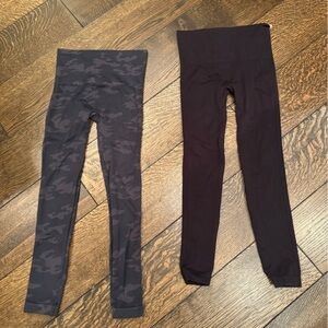 Womens Camouflage and Black Spanx Leggings